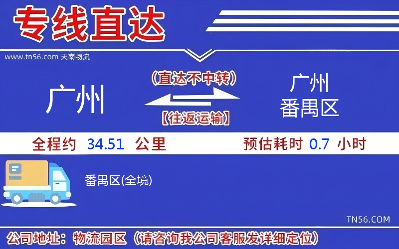 廣州到廣州番禺區(qū)物流公司